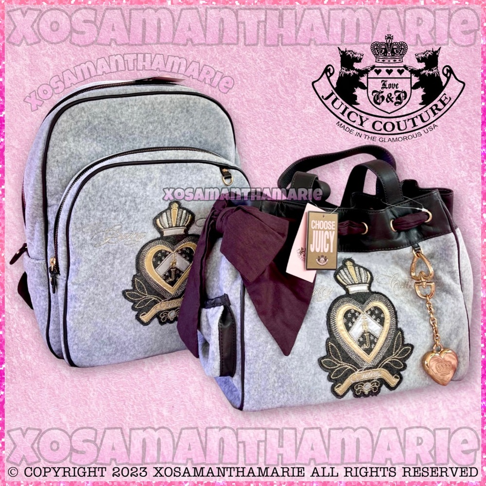 Juicy Couture Vintage Velour Bag Set